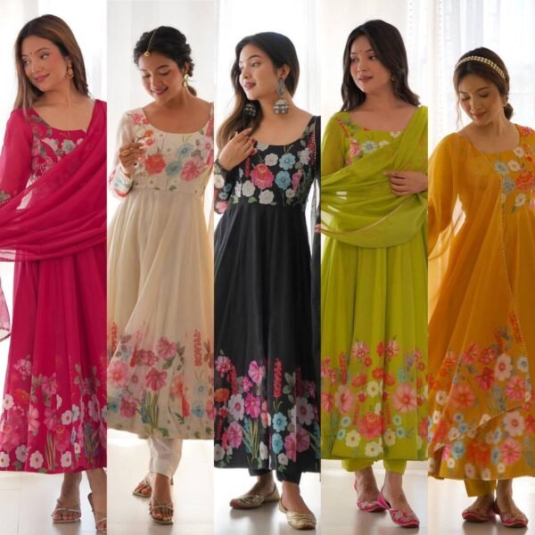 Anarkali Suit in Flowers