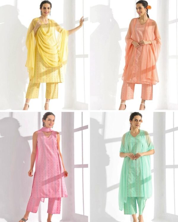 Sleeveless Summer Three-Piece Suit Set Collection (4 Colors - Half Sleeves Inside)