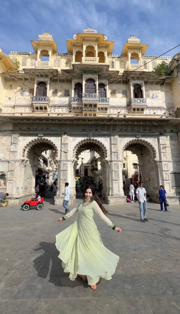 Presenting By New Dreamy Party Wear Look Fox Georgette  Gown With Pant ,  Dupatta Set