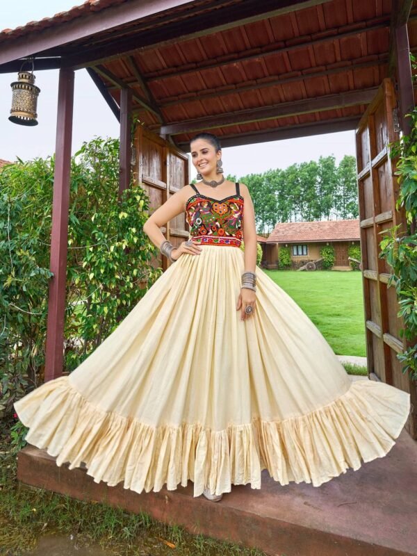 Original Mirror work Navratri gown in 5-6 meters of flair