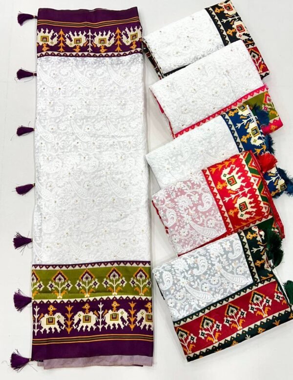 Premium saree collection in Lakhnavi X Patola