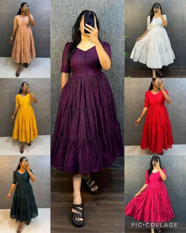 Launching New Anarkali Gown with Pockets with Tussels and Pottli