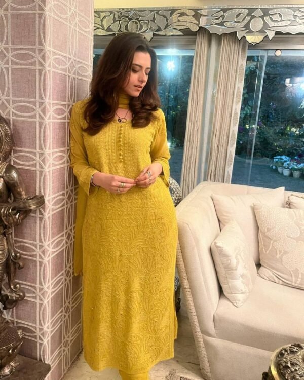 DESIGNER WEAR EXCLUSIVE GEORGETTE WITH EMBROIDERY SUIT WITH DUPATTA