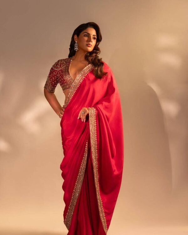 FESTIVE SPECIAL RED COLOR SEQUINS SAREE COLLECTION