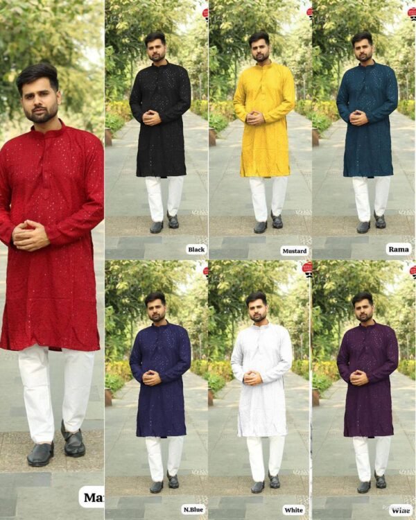 Traditional chikan work kurta for all beautiful occasions for Men