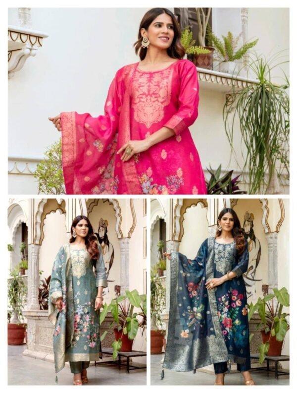PURE VISCOSE JAQUARD Suit Set collection (3 Colors)