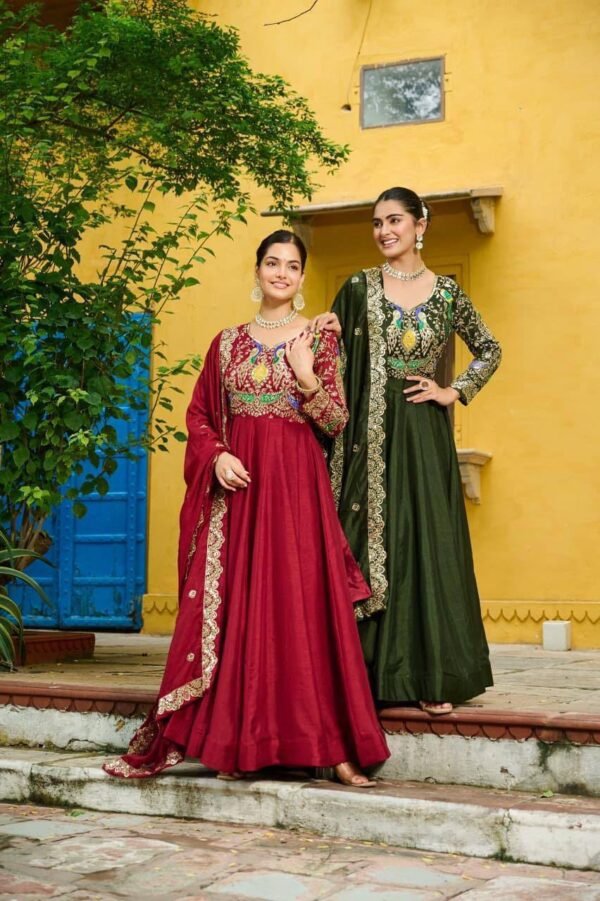 GOWN-DUPATTA COLLECTIONS in Beautiful 2 Colors