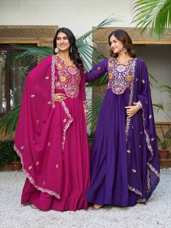 Launching New Festival Long Gown & Hevy Duptta Set (2 colors)