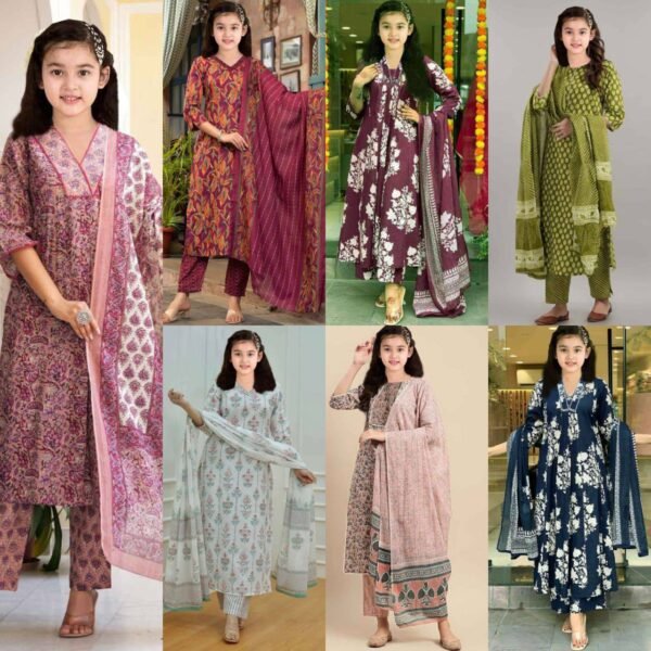 New Launching Cotton Suit Set Digital print for Kids (7 Designs)