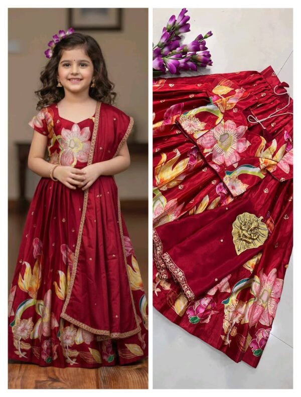 NEW LAUNCHING KIDS LEHENGA CHOLI in Full Flair ( 5 Colors)
