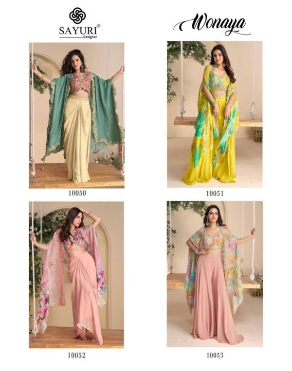Palazzo and Dhoti Set for Indo Western Wedding Seasons (4 Designs)