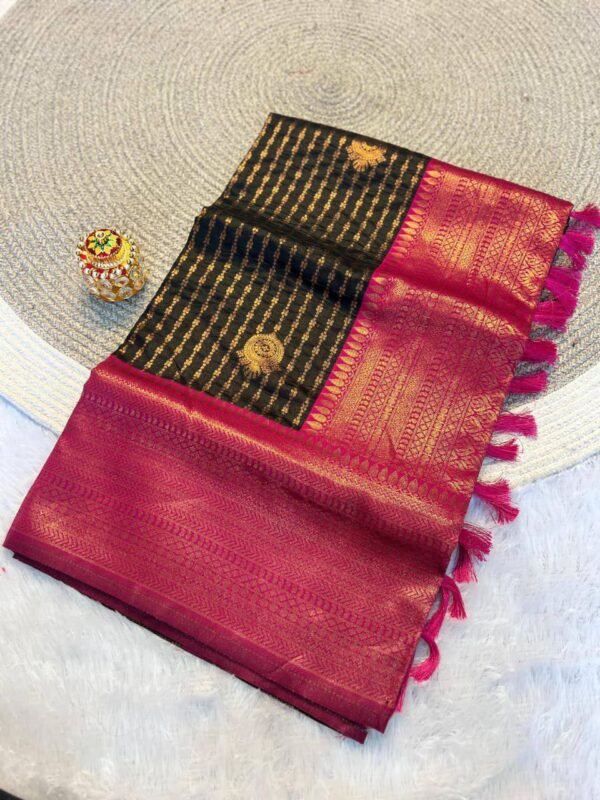 Kanchipuram Pattu Silk in 12 Colors (DM to view more)