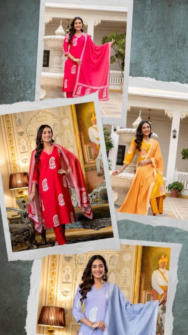 Embroidered Paisley Print Salwar Kameez Suit