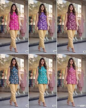 Banarasi Brocade cord set (top+pants) (6 Colors)