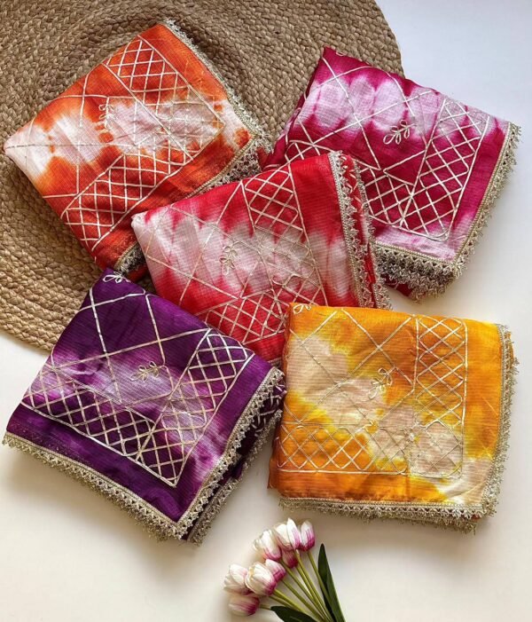 Beautiful Traditional Rajasthani Shibori Print in Soft Kita Doriya
